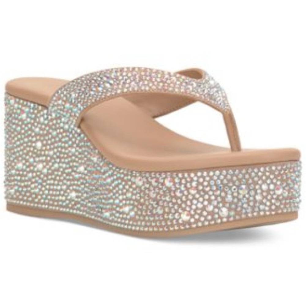 INC Rhinestone Embellished platform Sandals